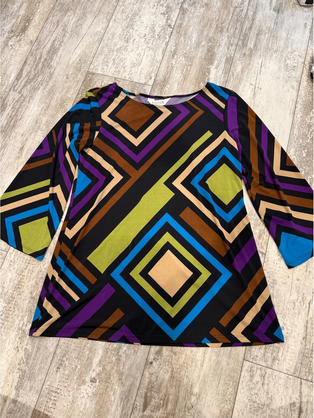 Allison Taylor L Geometric Tunic Retro Mod Y2K Art Teacher